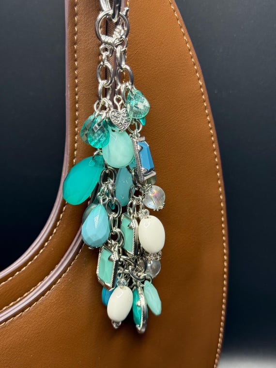 Purse Jewelry Beaded Bracelet with Bling “O” ring