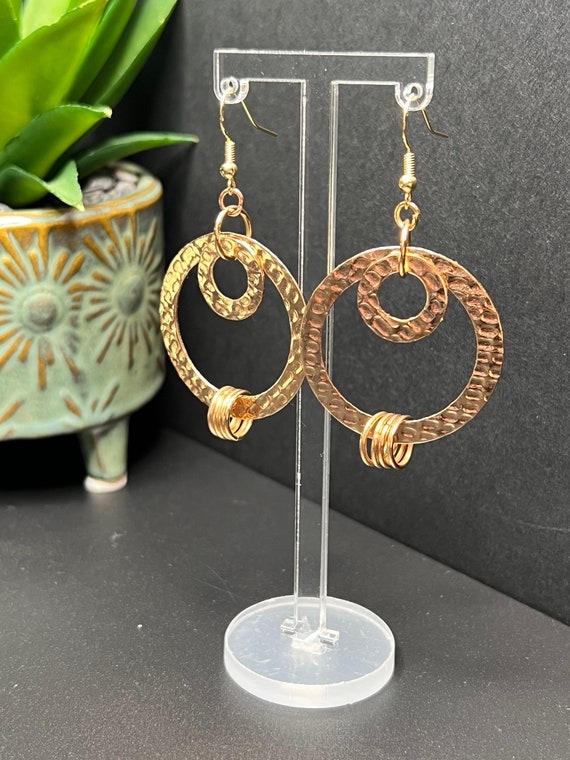 Gold Textured Hoops, Minimalist Earrings, Everyday Jewelry, Classic Hoops, Textured Hoops, Gift For Her