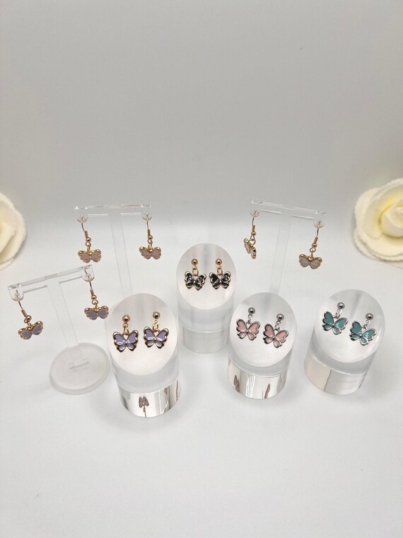 Butterfly Earrings, Small Butterfly Earrings, Enamel Earrings, Jewelry for Girls, Nature Jewelry, Small Earrings