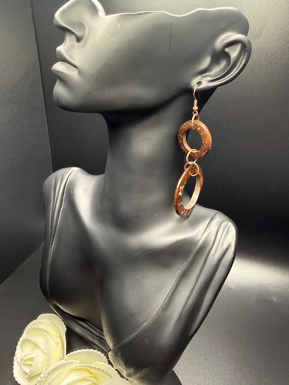 Wood Hoop Earrings