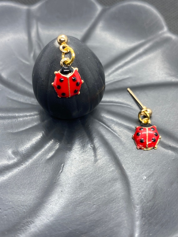 Ladybug Post Earrings