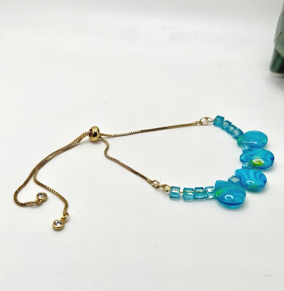 Blue Beaded Bracelet, Teal Bracelet, Blue Bracelet Jewelry, Beaded Bracelet, Gift For Her, Handmade Jewelry
