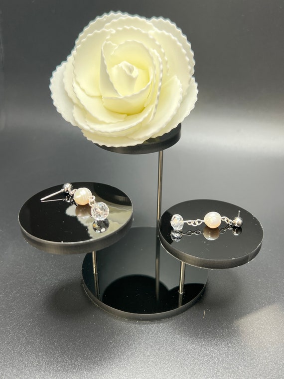 Pearl And Crystal Post Earrings