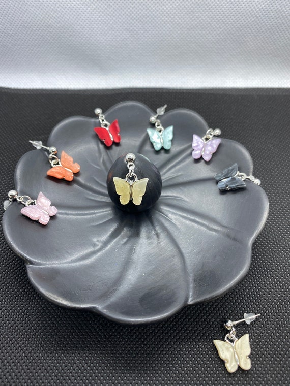 Silver Butterfly Earrings, Butterfly Earrings for Girls, Small Butterfly Jewelry, Gifts for Girls, Jewelry