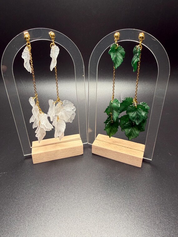 Long Leaf Drop Earrings