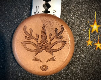 BREAD LAME WOOD engraved cute reindeer 1, Christmas gift so cute