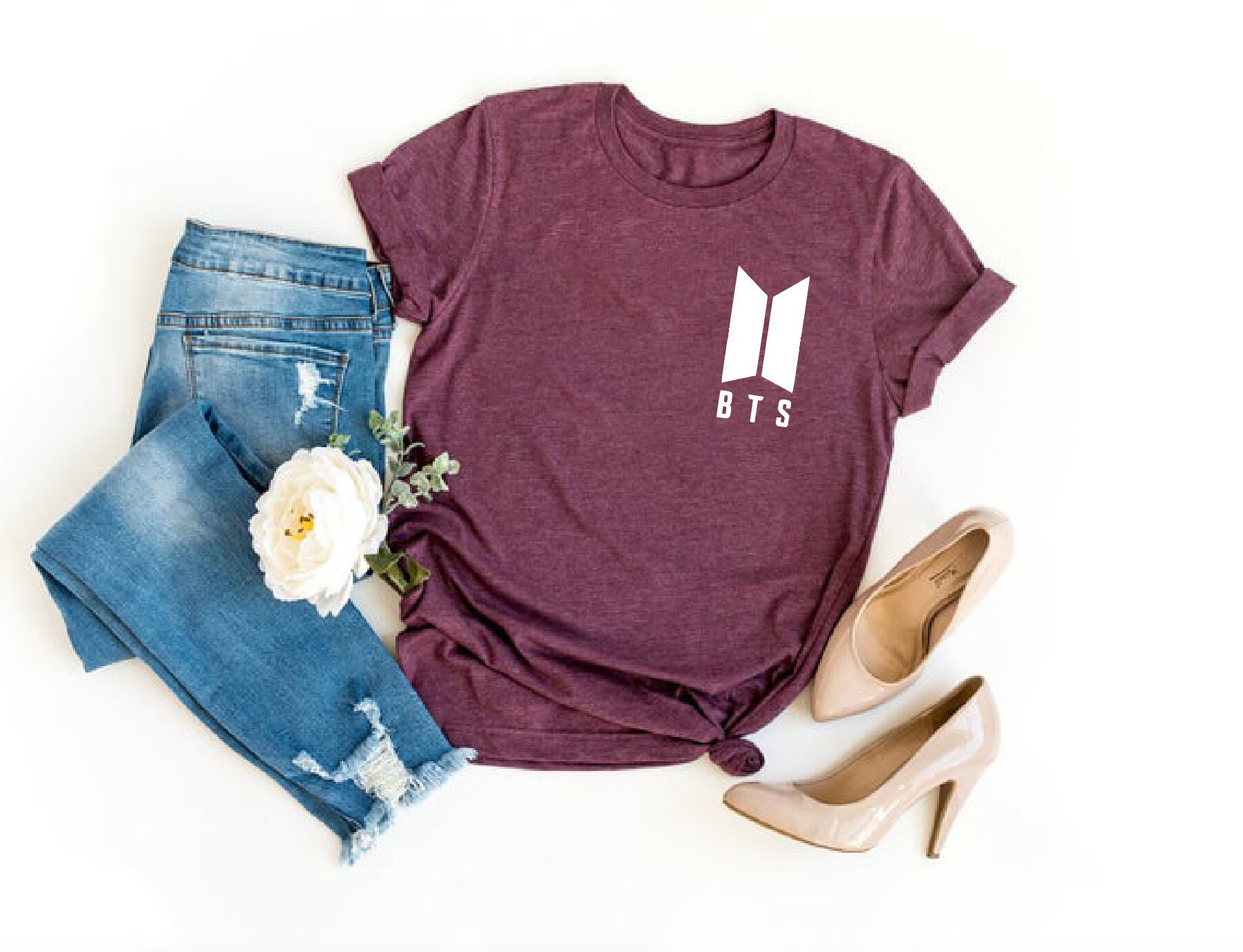 BTS Logo Shirt, Bangtan Boys, Kpop Boy Band Shirt, Classic Unisex T-s…