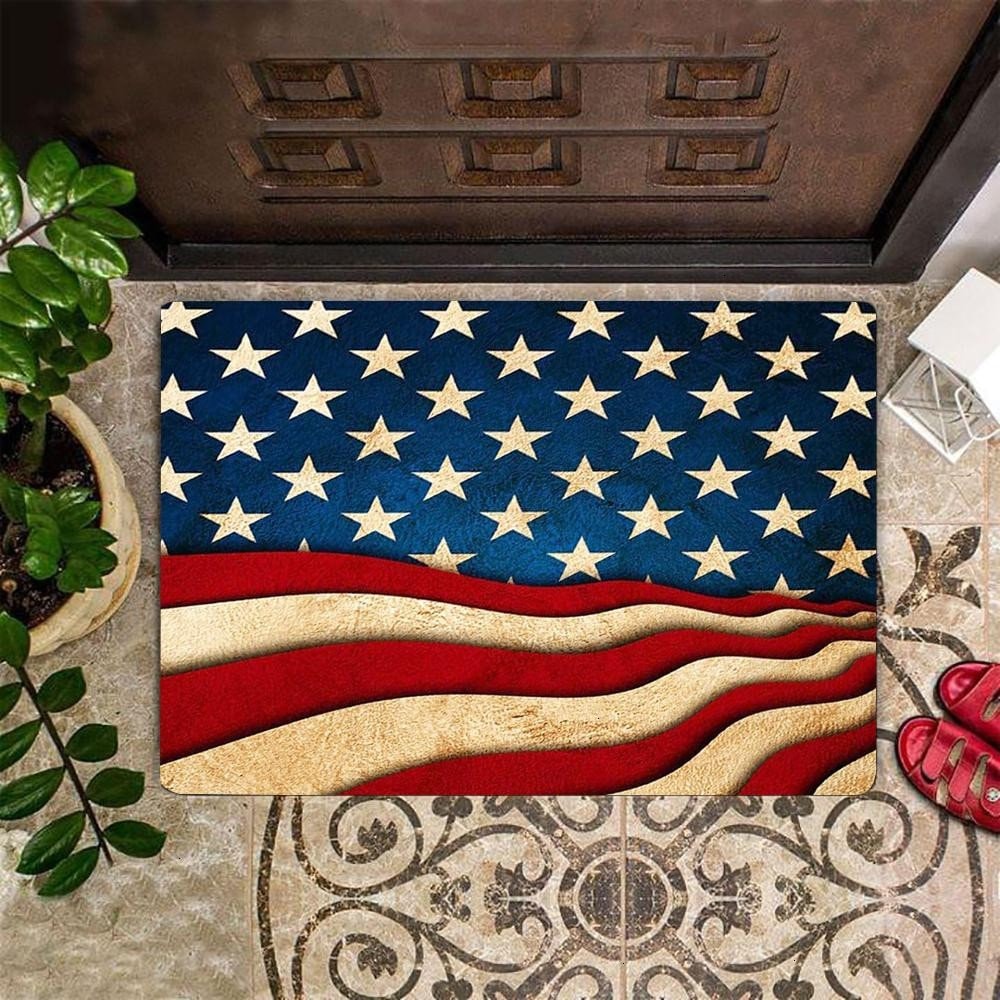 American Flag Doormat USA Doormat Mat Housewarming Etsy