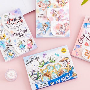 Bloc de notas, notas, cuaderno A6 de Princesas Disney de 100 páginas, Ariel, Bella, Cenicienta, Rapunzel, Blancanieves, Toy story, Chip & Dale, Tsum Tsum