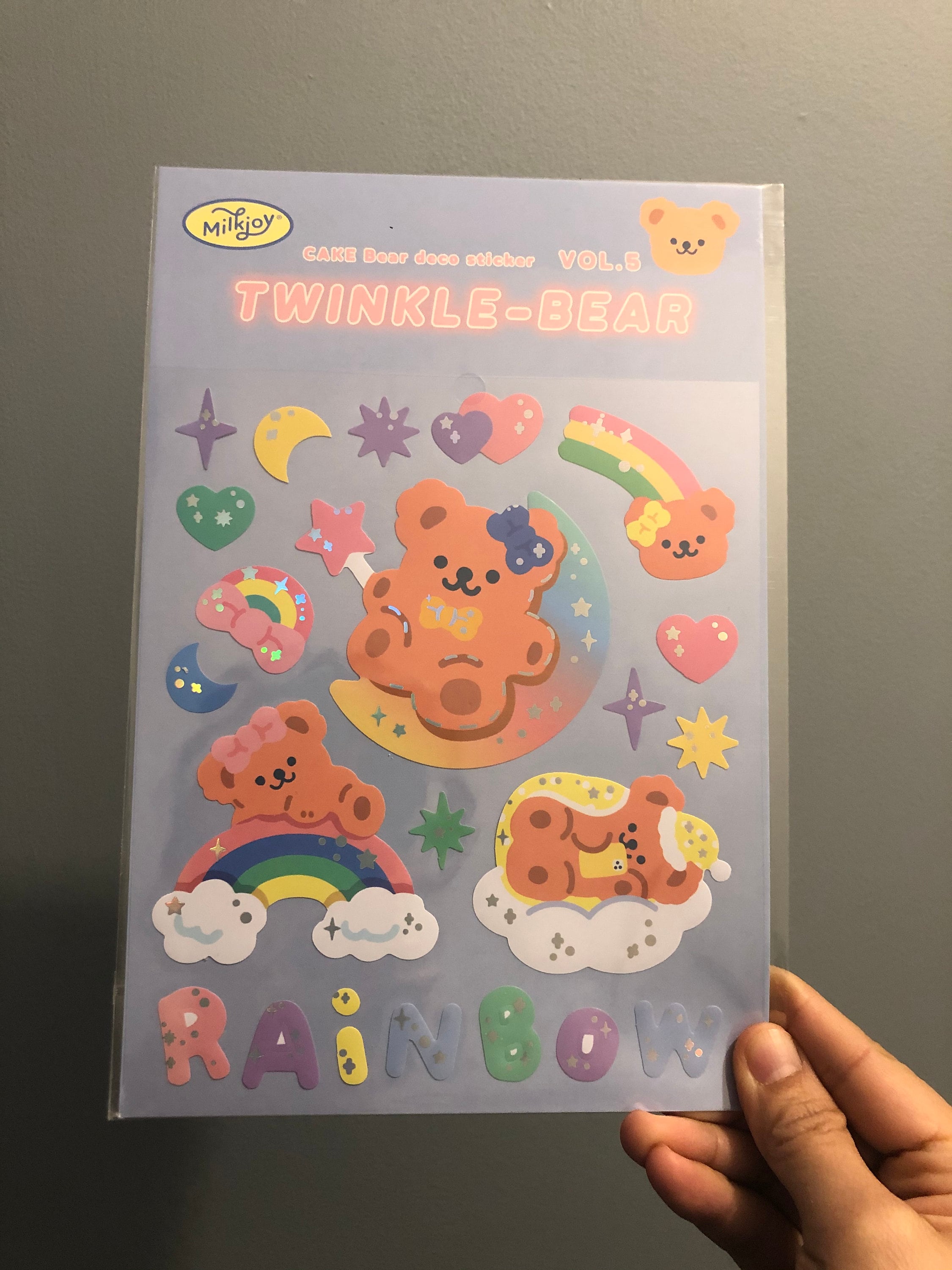 Milkjoy Bear Stickers Glitter Waterproof Laptop Stickers Etsy