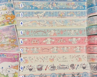 Sanrio masking tape, Sanrio washi tape, Cinnamonroll washi tape, card decor, craft, gift decor, scrapbooking, Cinnamonroll dessert, cherry