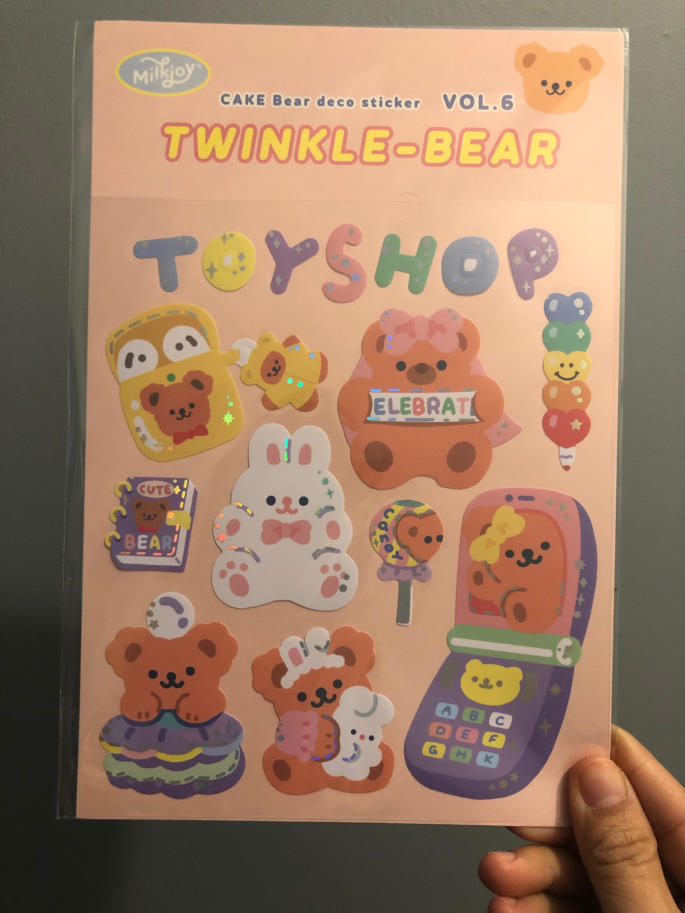 Milkjoy Bear Stickers Glitter Waterproof Laptop Stickers Etsy