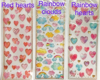 Glitter epoxy 3D puffy sticker, epoxy resin sticker, glitter sticker, resin gel sticker, kid sticker gift, reward sticker, polcos