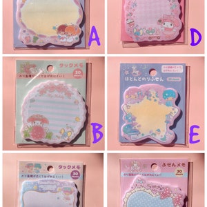 Blocco note Sanrio, post-it Sanrio, Gudetama, Hello Kitty, Kuromi, My Melody, Keroppi, Tuxedo Sam, promemoria di Halloween, Piccolo Principe, promemoria carino
