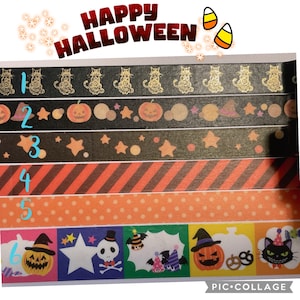 Bolsa surpresa de Halloween de alto valor, sacola de adesivos de Halloween, adesivos de outono, diário, álbum de recortes, coisas efêmeras, sacola de fita washi de Halloween
