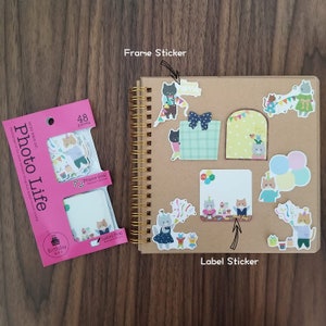 Japanese Mind Wave Photo Life Birthday, album photo, bricolage, album, cadre photo, autocollant de sceau, ours, océan, chat, hibou (48 pcs) NO RESTOCK