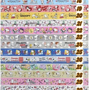 55+ patronen Peanuts Snoopy-washi-tape, verrassingszakje, Peanuts Snoopy-afplaktape, tijdschriftvoorraad, cadeau-idee penvriend, grabbelton
