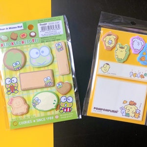Sanrio sticky notes Keroppi & PomPomPurin etichette, segnalibri, diari, scrapbooking, message fusen, cancelleria giapponese, segnalibro indice