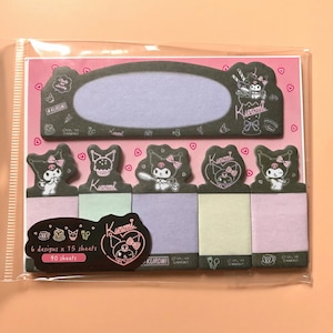 Post-it Sanrio, etichette adesive, segnalibri, Cinnamonroll, Gudetama, Hello Kitty, Kuromi, Melody, Purin, Keroppi, Pochacco, Tuxedo Sam