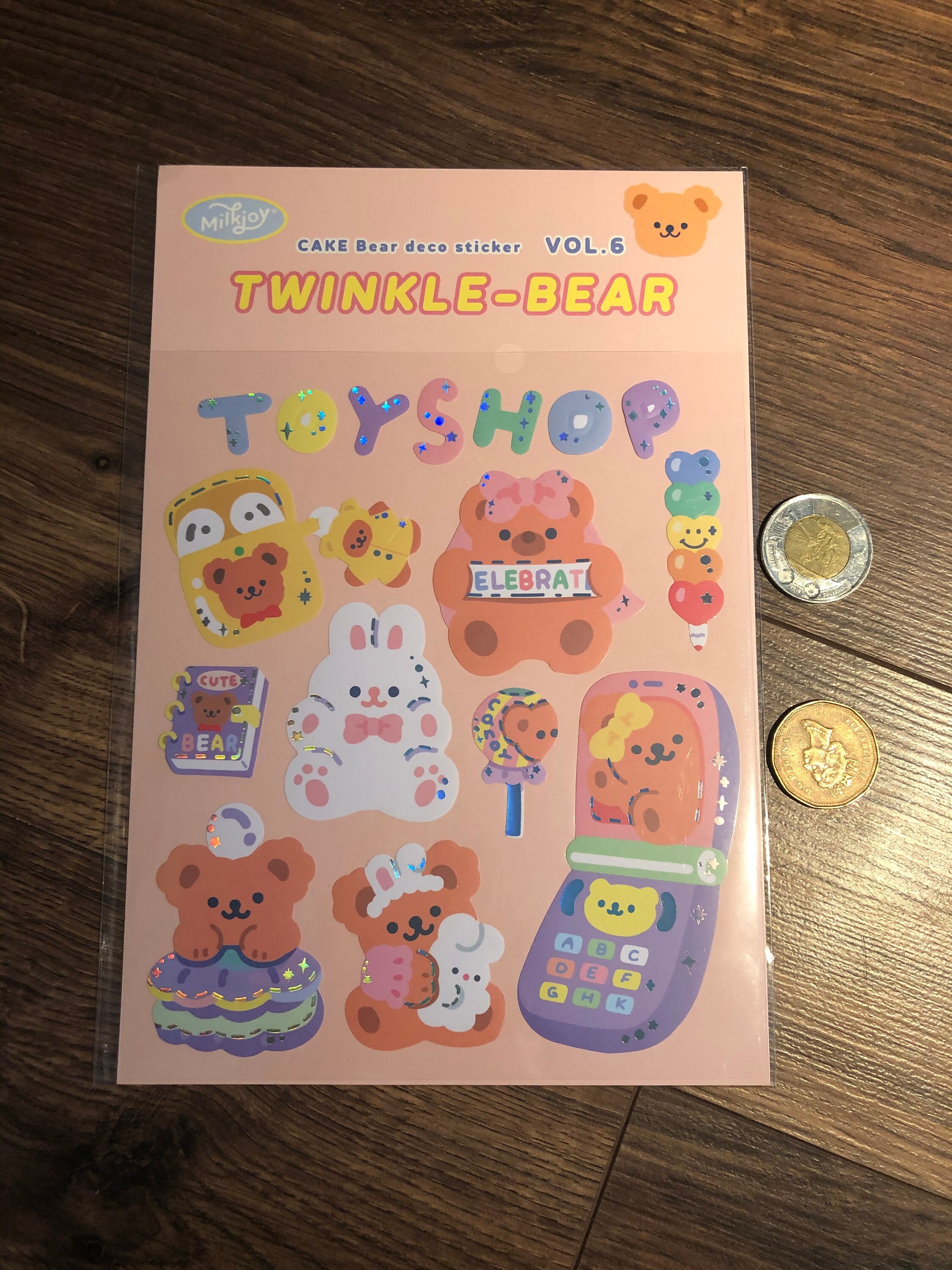 Milkjoy Bear Stickers Glitter Waterproof Laptop Stickers Etsy