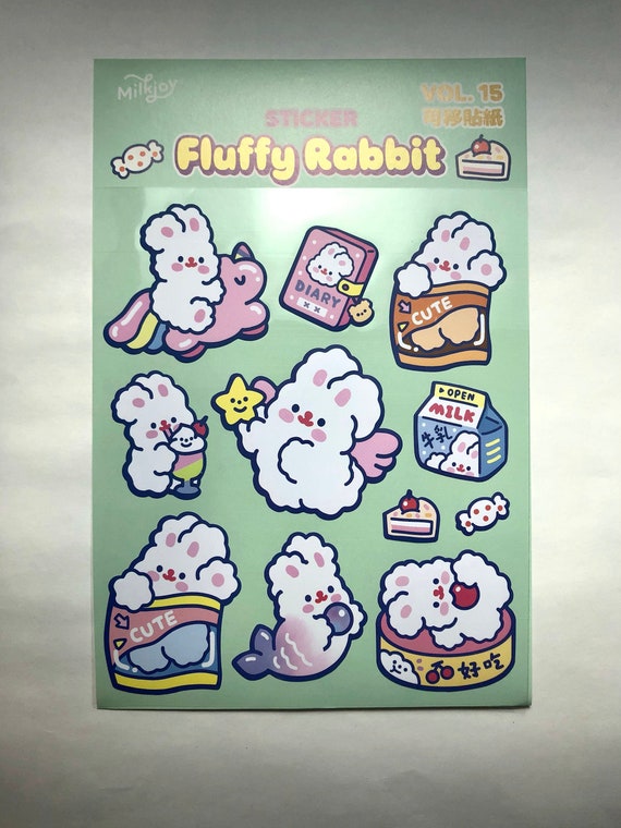 Buy Milkjoy Fluffy Rabbit Stickers, Waterproof, Mobile Stickers 