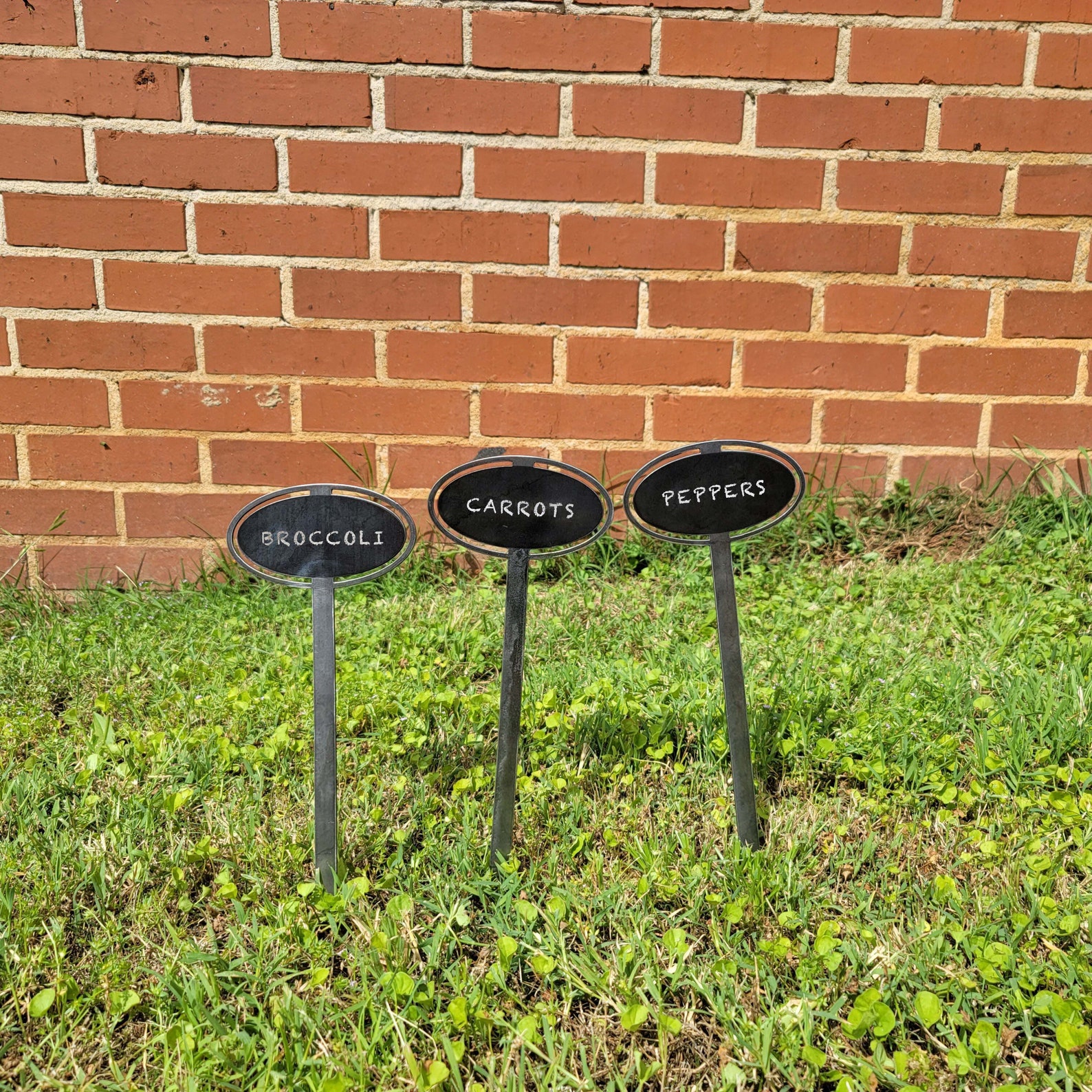 Oval Chalkboard Garden Stakes Etsy