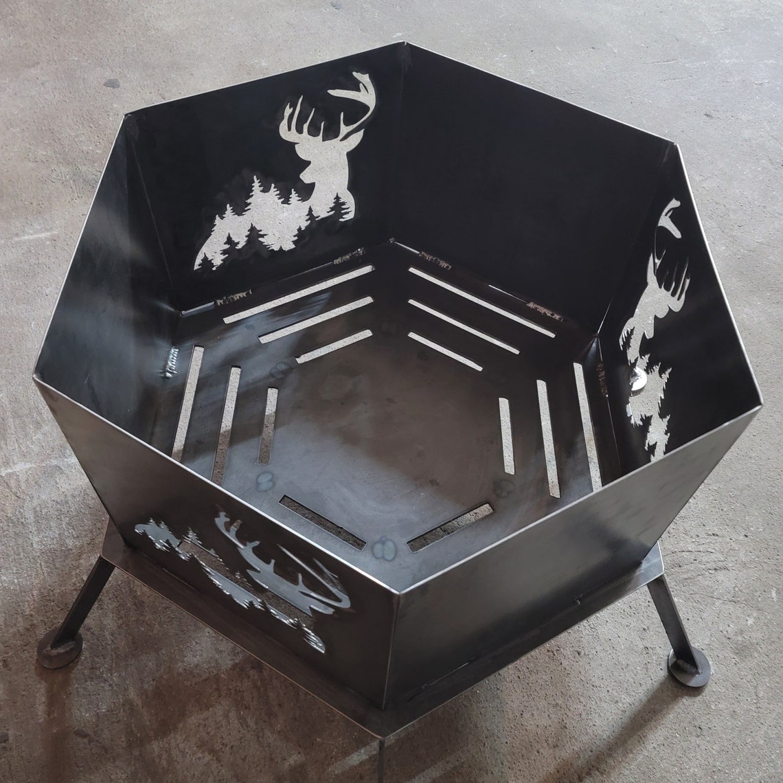 Custom Hexagon Fire Pits Etsy