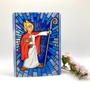 St. Thorlak Thorhallsson of Iceland Holy Card with Autism Prayer - Catholic Confirmation Gift Baptism First Communion