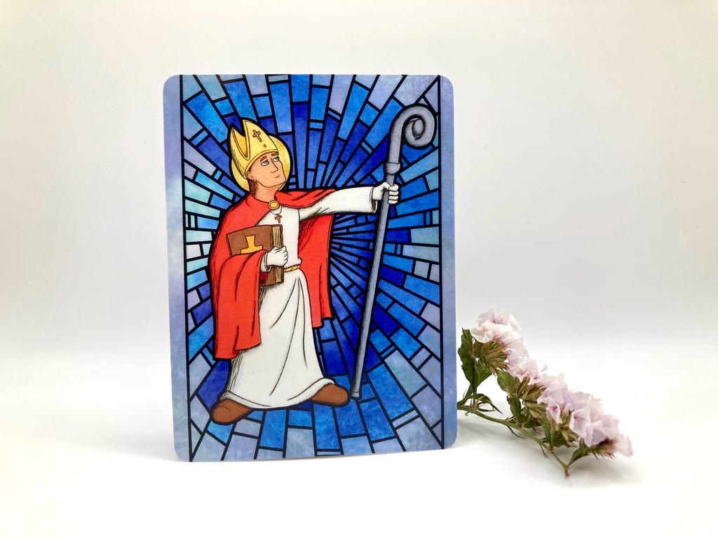 St. Thorlak Thorhallsson of Iceland Holy Card With Autism Prayer