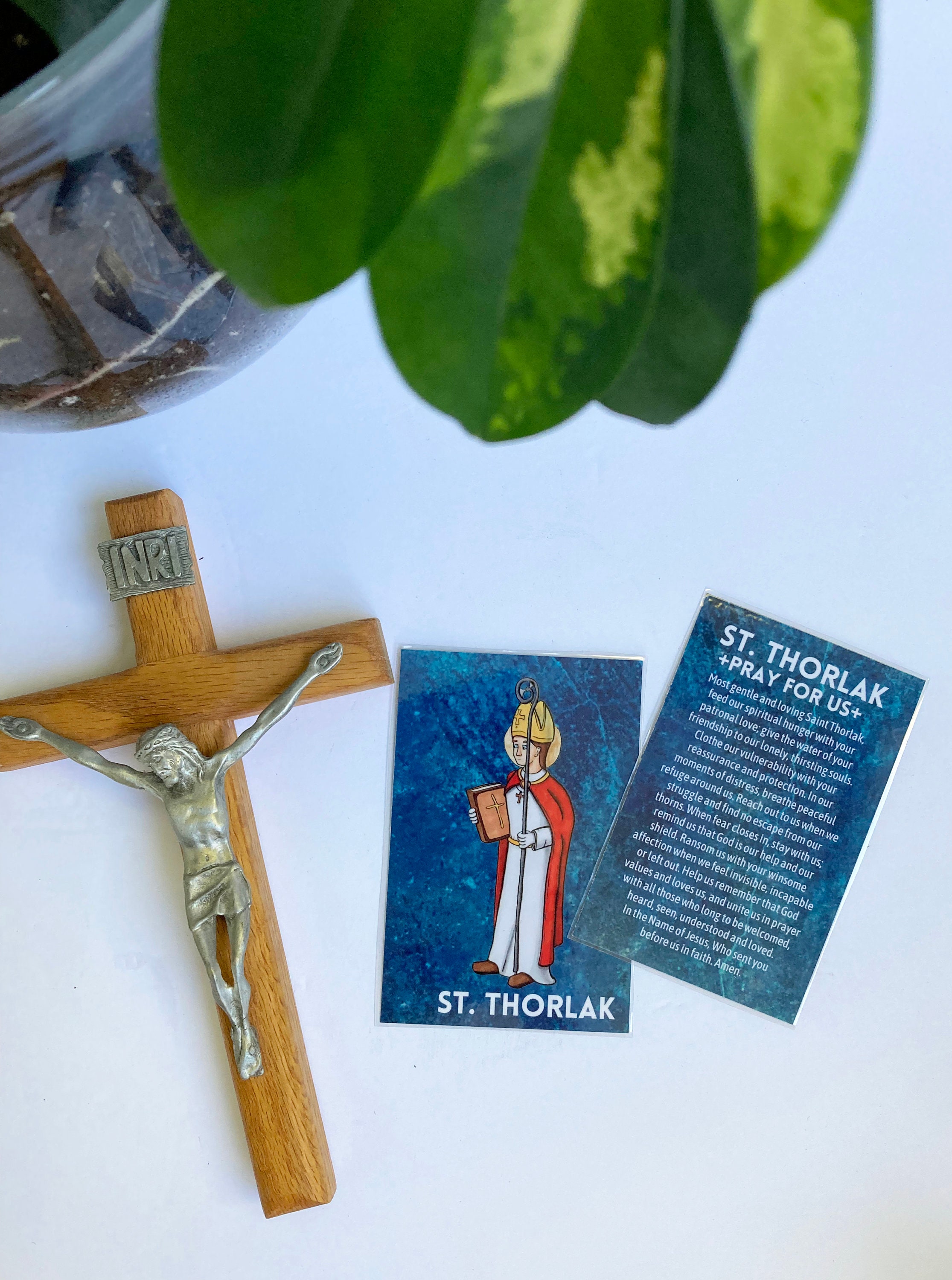 St. Thorlak Thorhallsson of Iceland Laminated Holy Card With