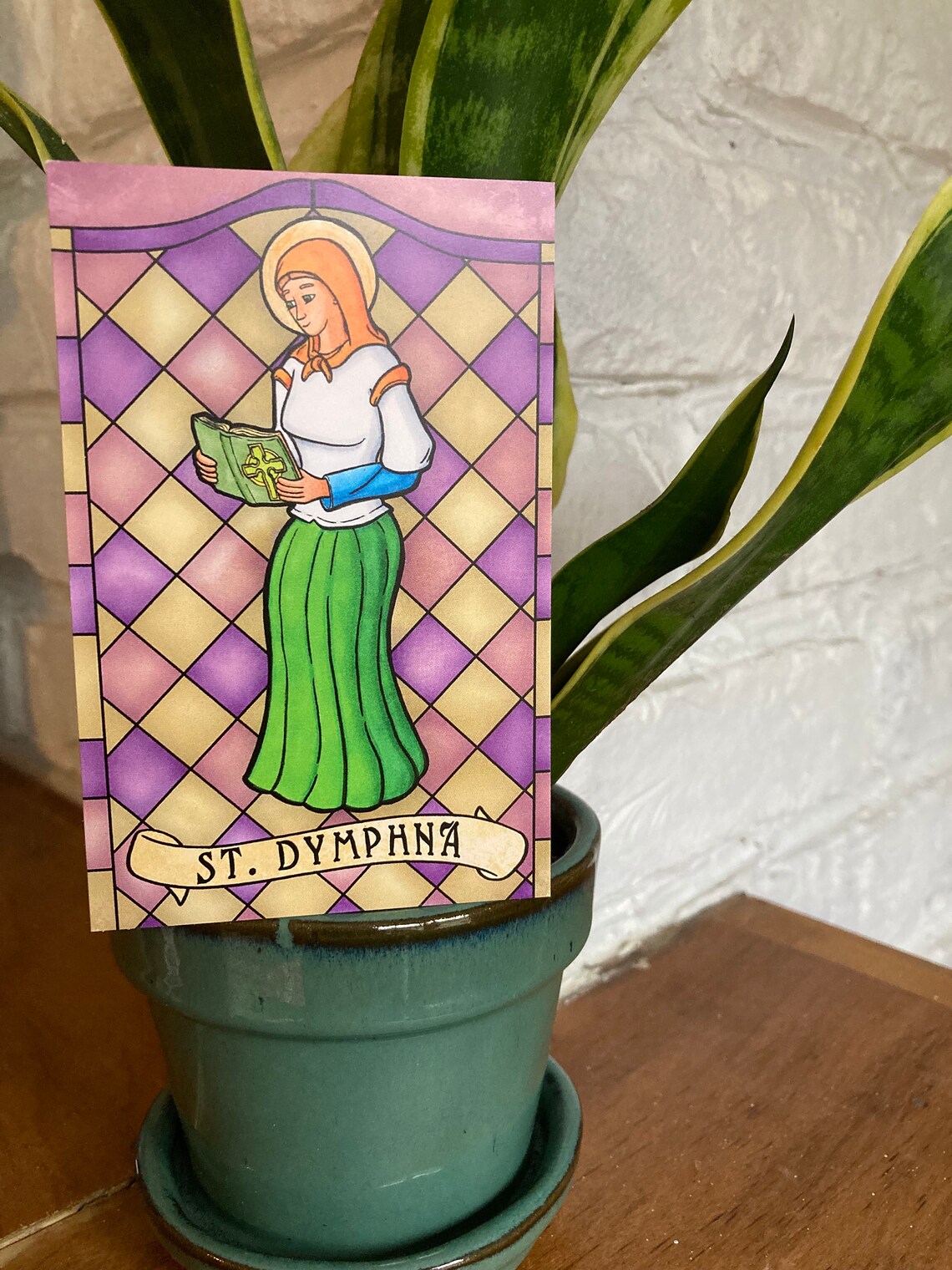 St. Dymphna Holy Card With Anxiety Prayer Catholic Confirmation Gift ...