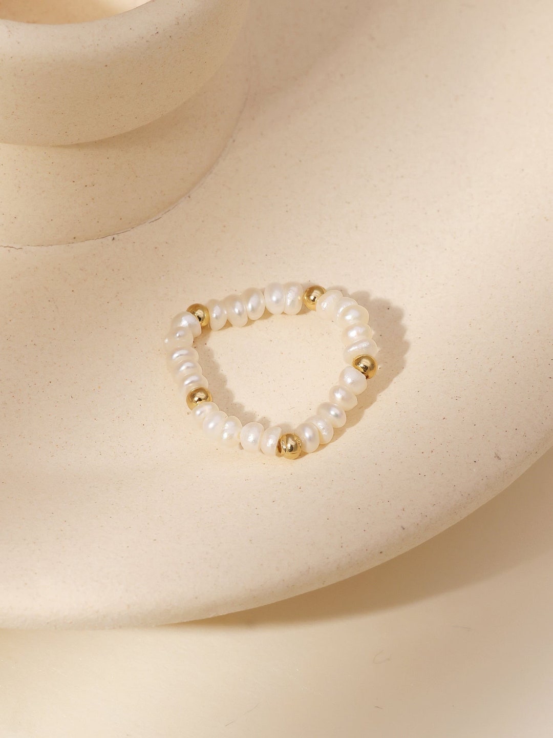12mm Floating Pearls with 18K RG Triple Leaf Hook main image 1
