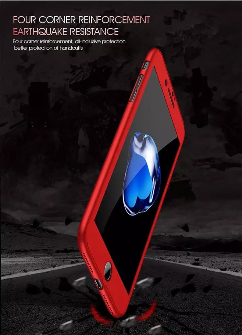 360 Full Body Phone Cases With Glass for Iphone 12 11 Pro Max Etsy