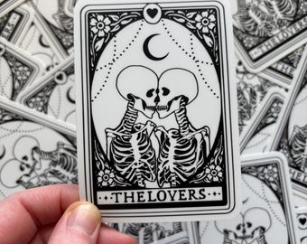 The Lovers Vinyl Sticker; tarot inspired sticker