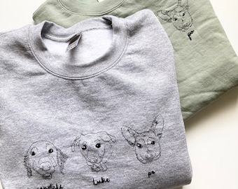 Sudadera personalizada para mascotas; bordada a mano