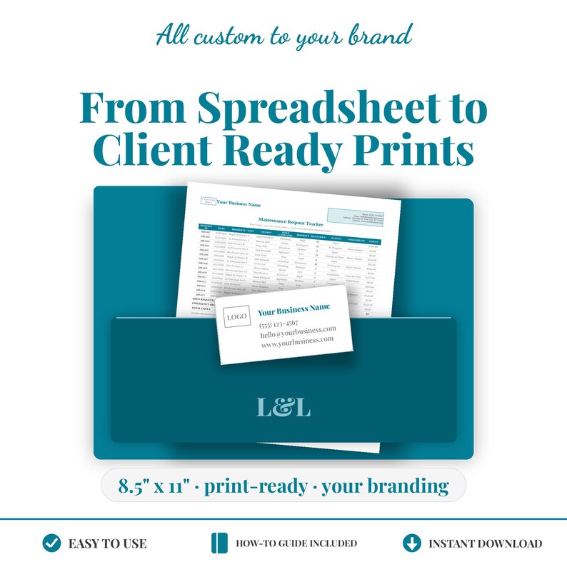 Maintenance Request Tracker Excel | Property Work Order Log | Landlord ...