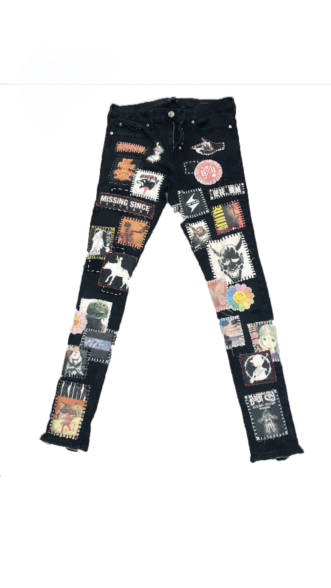 MISSING SINCE THURSDAY Mst Custom Patchwork Pants - Etsy