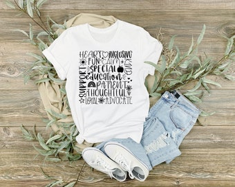 Special Education Word Cloud T-Shirt | Sped Word Collage Shirt | Teacher Shirt | Gift for Teacher | Cute Teacher Tee | Teacher Appreciation