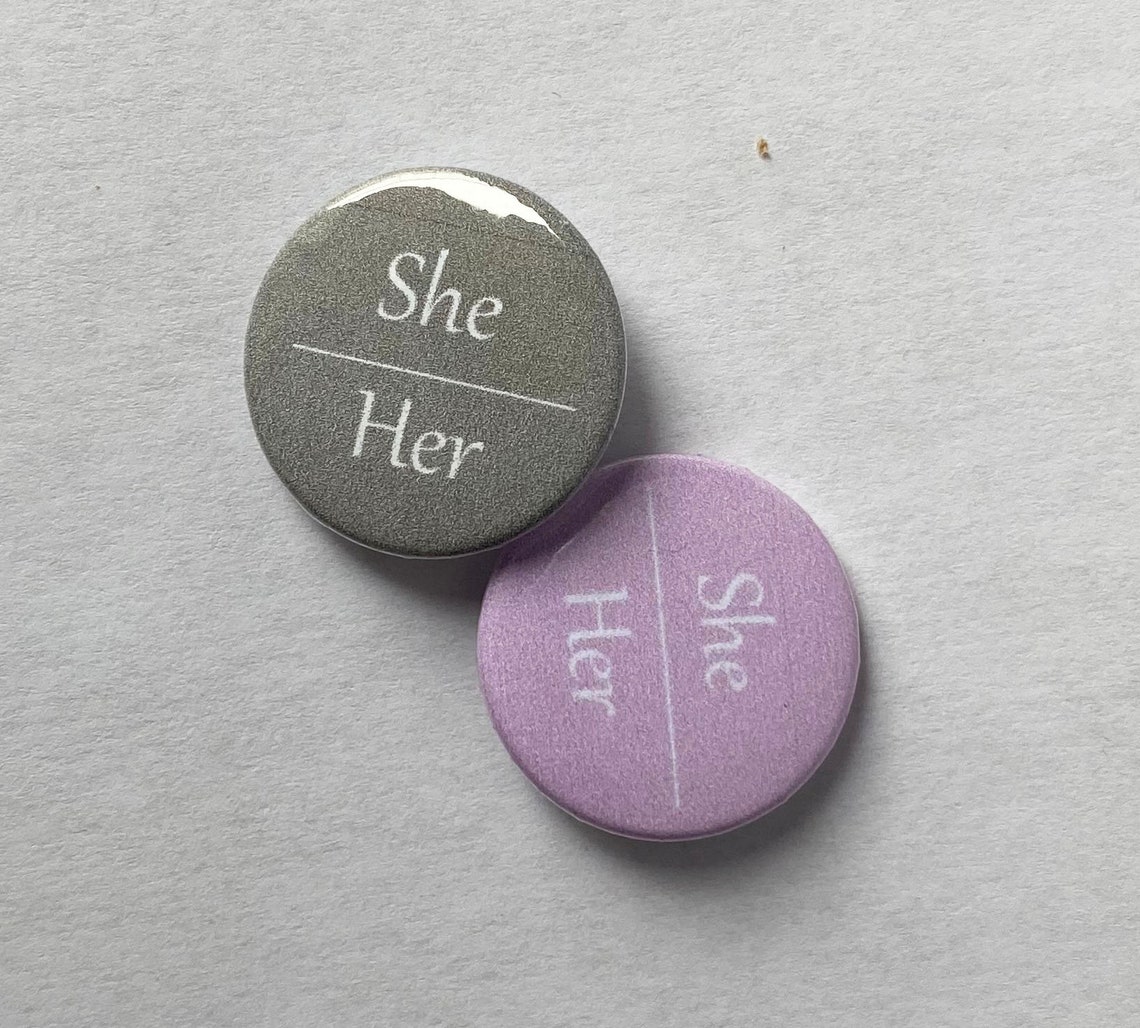 Pronoun Pins 2 Pack 3 Pack 4 Pack 1 100 Pin Packs Etsy