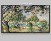 FRAME TV Colorful tropical seascape. Antique art to download. Vintage coastal Landscape. Digitized classic painting for Samsung Art TV