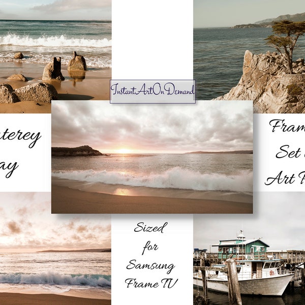 Samsung FRAME TV Monterey Bay Photographic Art Set to download | Scenic photography | Neutral | California Coastal | Mood | Nature| Seascape