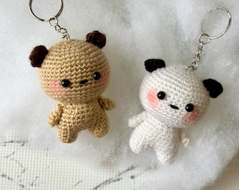 Personalized Amigurumi Keychain | Custom Bubu & Dudu Crochet Doll | Cute Handmade Plush Keyring Gift | keychain Gift