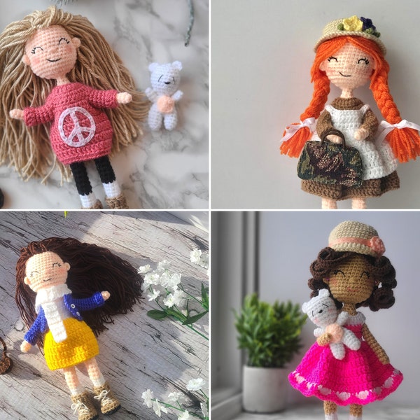 Personalized Doll, Look a like Doll, Portrait Doll, Amigurumi customized Doll, Crochet Doll, Gift For Her, Gift for birthday.