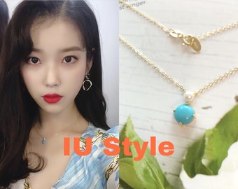 925 Sterling Silver Pearl Necklace | "Hotel Del Luna" IU Style Necklace | Korean Style Accessories | Gold Necklace |