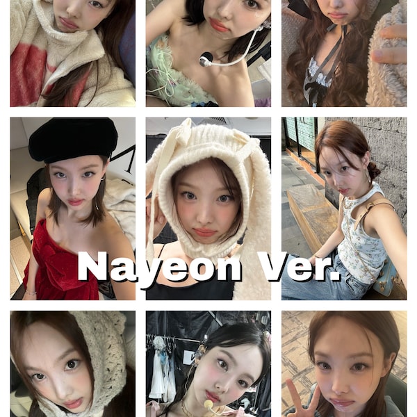 Twice Selfie/Selca Bias Photocards | Nayeon, Momo. Sana, Mina, Jihyo, Chaeyoung, Tzuyu, Jeongyeon, Dahyun | Kpop Photocard Set |