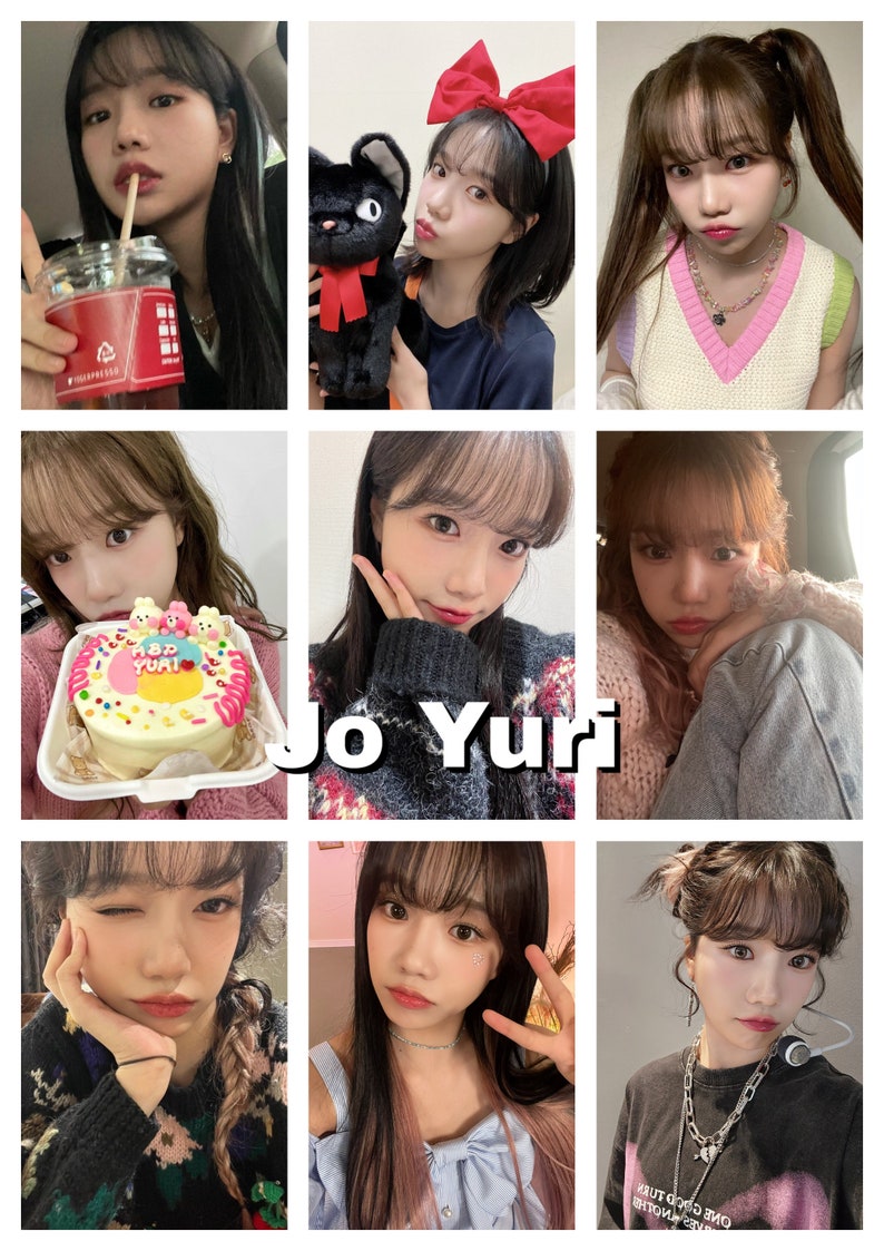 Carte photo Jo Yuri Selca/Selfie | Carte photo Yuri IZONE | Jeu de cartes-photos Kpop | Ver 1