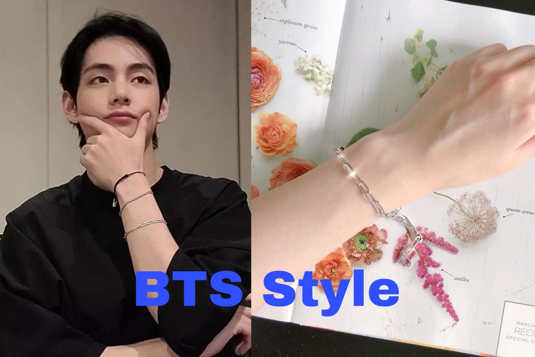 BTS V 着用★HYERES LOR★NOAILLES SILVER LINK CHAIN BRACELET Designer fashion, Seoul-fully created | W Concept