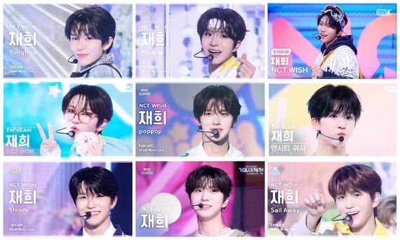 Nct Wish Fancam Thumbnail Photocard | Sion, Riku, Yushi, Sakuya