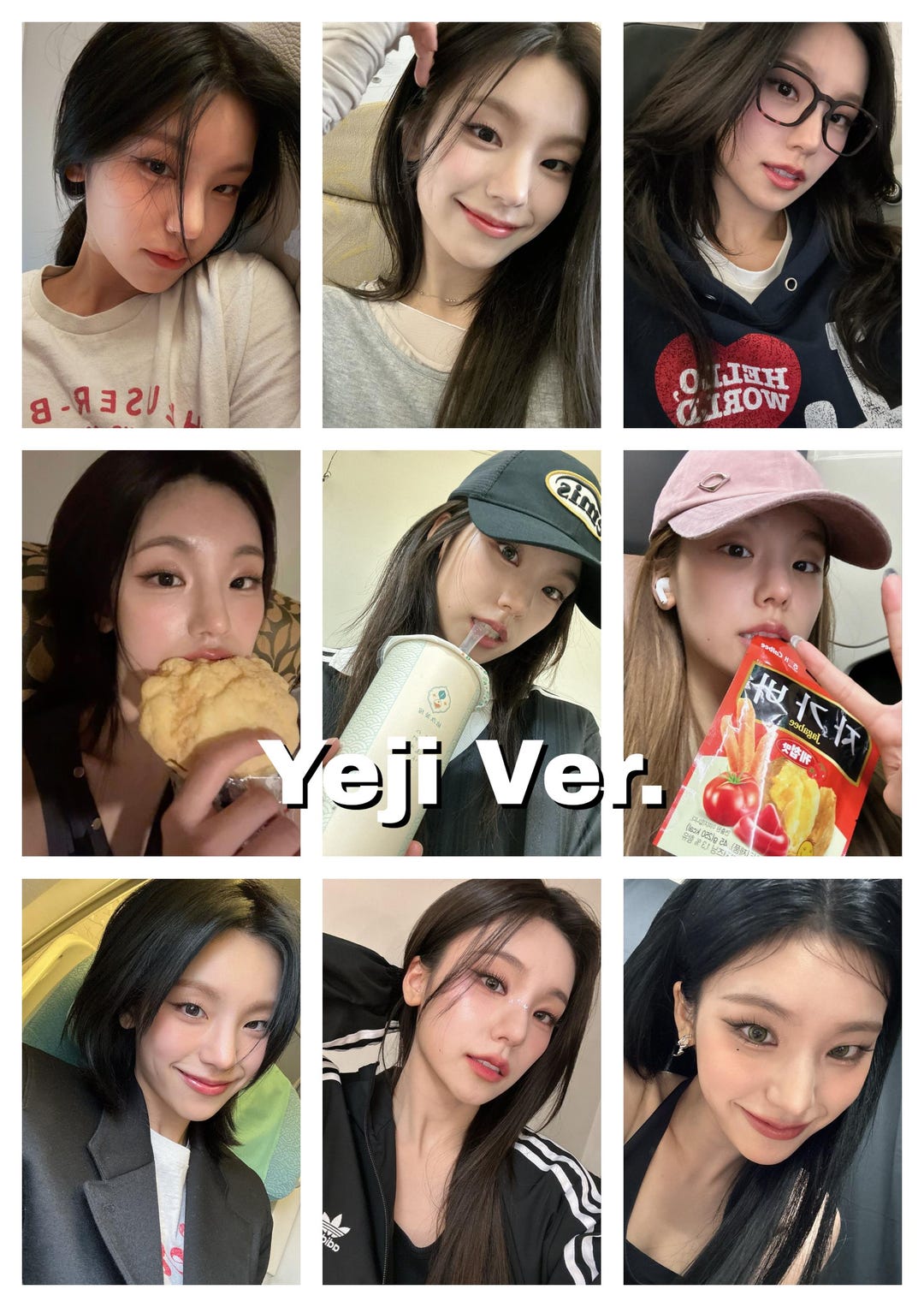 Itzy うちわセット イェジ、リュジン、チェリョン ITZY セルフィー/セルカバイアス フォトカード |リュジン、ユナ