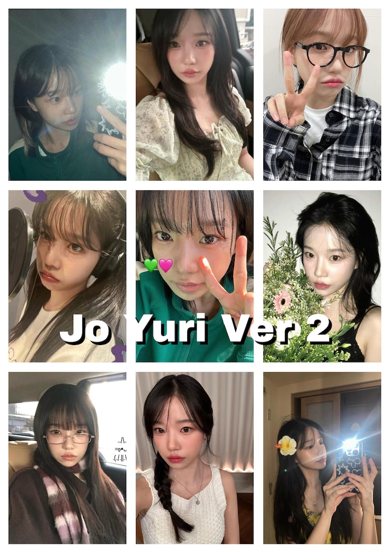 Carte photo Jo Yuri Selca/Selfie | Carte photo Yuri IZONE | Jeu de cartes-photos Kpop | Ver 2